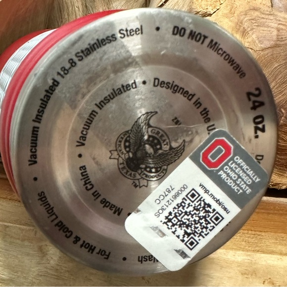 OHIO STATE Thermo Tumbler Red w/ Gray Rubber Grip. - Picture 6 of 6